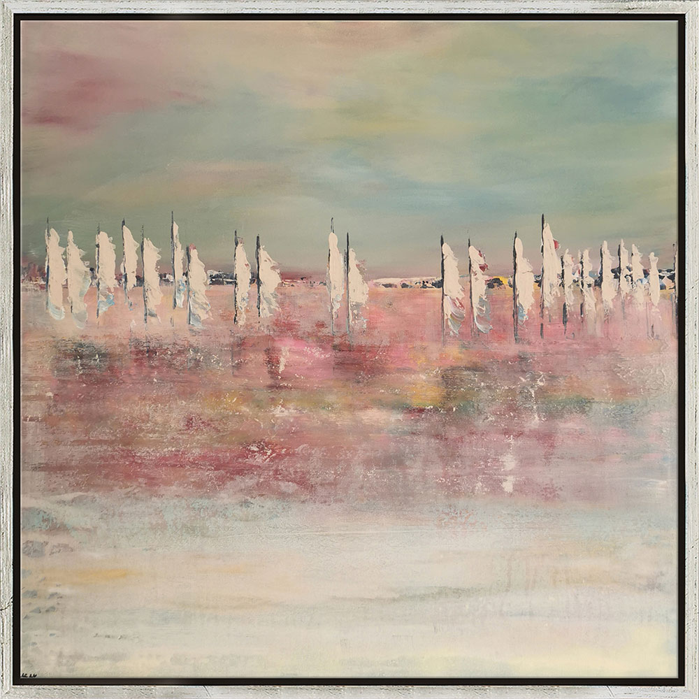 Bild von Carmen Lütkehaus: Bild 'Rose Sailing Part II' (2024) (Original / Unikat), gerahmt