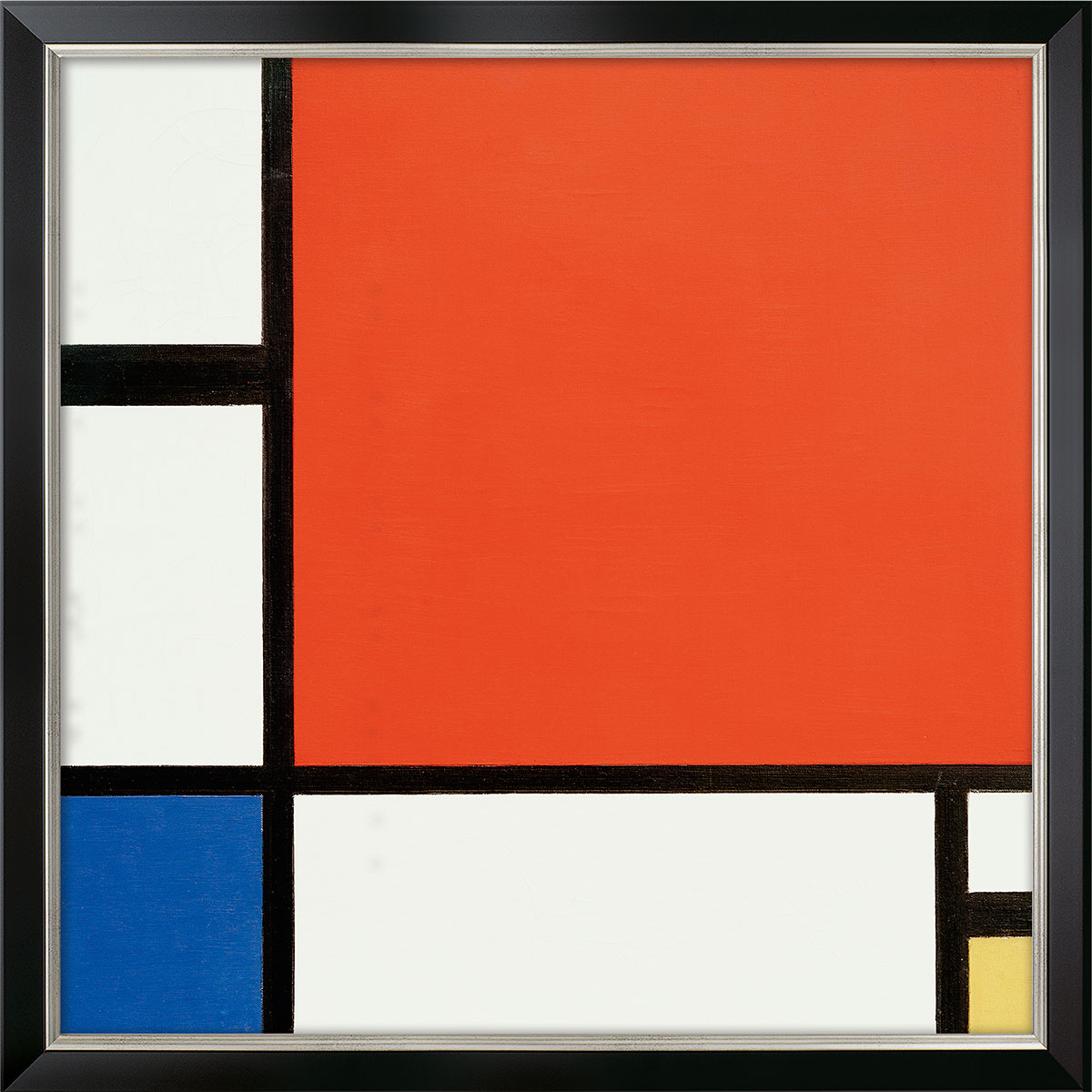 Bild von Piet Mondrian: Bild 'Komposition in Rot, Blau und Gelb' (1930), gerahmt