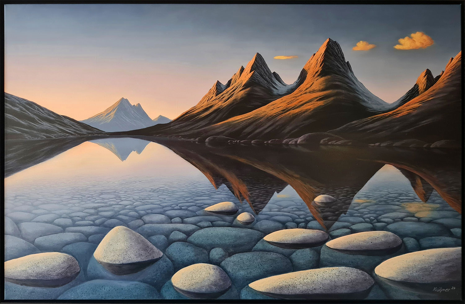 Bild von Michael Krähmer: Bild 'Bergsee XI' (2024), gerahmt