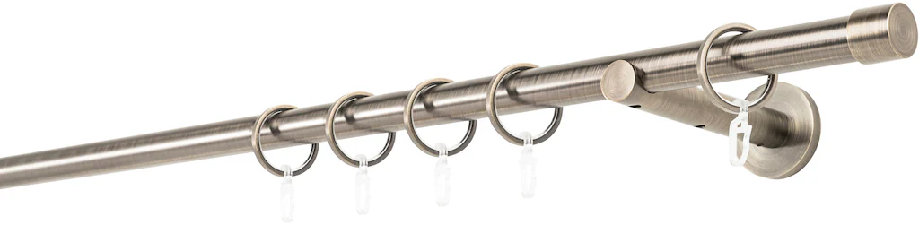 Bild von mydeco Gardinenstange 20mm Cap Wandträger 12 cm, 1-läufig, Fixmaß, verschraubt