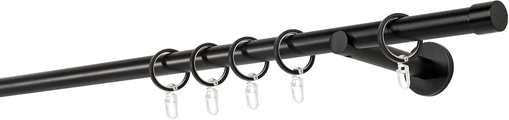 Bild von mydeco Gardinenstange 20mm Cap Wandträger 12 cm, 1-läufig, Fixmaß, verschraubt