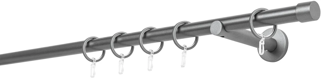 Bild von 20mm,1-läufig,Rohr,Wandträger 12cm,Endstück cap Farbe: Anthrazit, Größe: 180cm