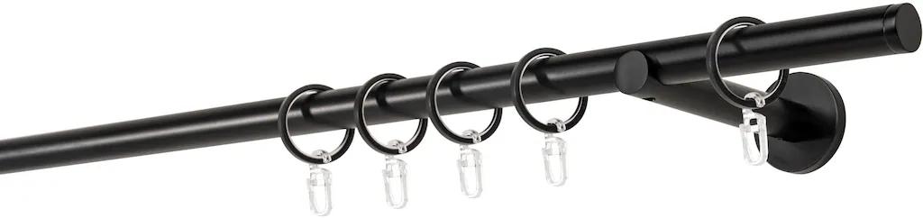 Bild von mydeco Gardinenstange 20mm Match Wandträger 12 cm, 1-läufig, Fixmaß, verschraubt