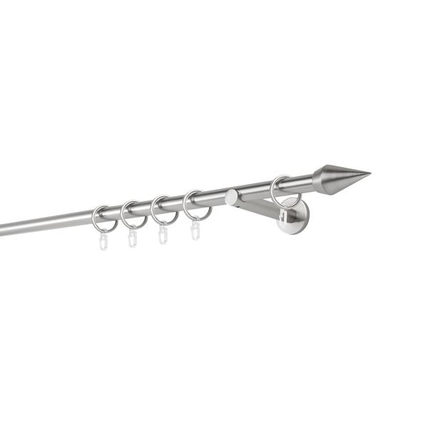 Bild von 20mm,1-läufig,Rohr,Wandträger 12cm,Endstück point Farbe: Edelstahl-Optik, Größe: 340cm