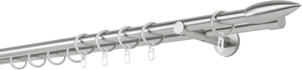 Bild von mydeco Gardinenstange 20mm Cardo Wandträger 12 cm, 2-läufig, Fixmaß, verschraubt, Aluminium