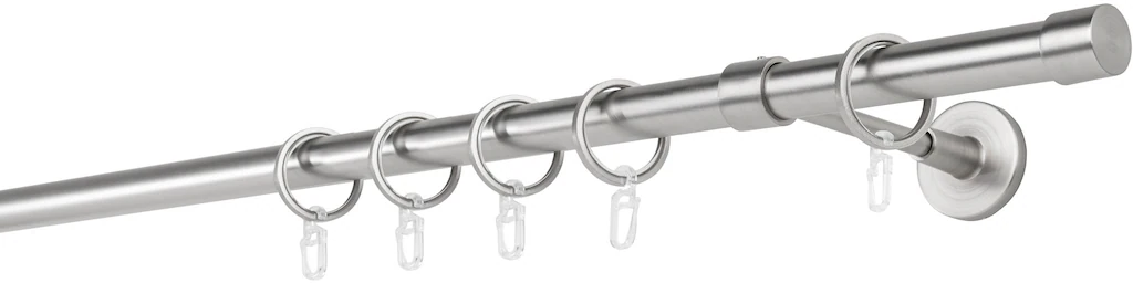 Bild von mydeco Gardinenstange 20mm Cap Wandträger 14 cm, 1-läufig, Fixmaß, verschraubt, Aluminium