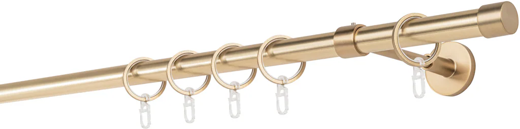 Bild von mydeco Gardinenstange 20mm Cap Wandträger 14 cm, 1-läufig, Fixmaß, verschraubt, Aluminium