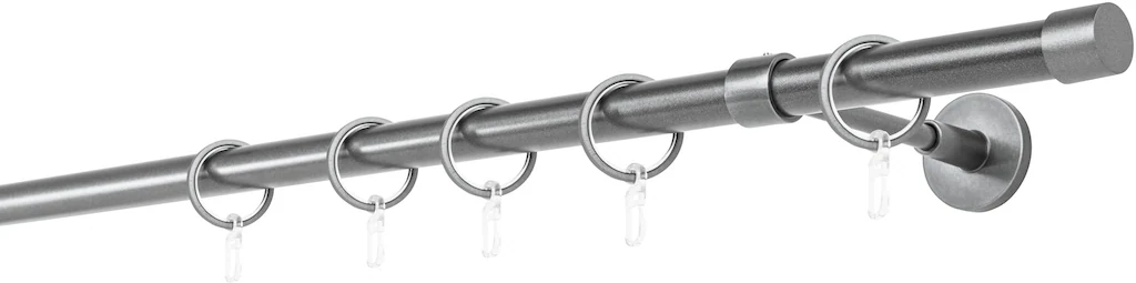 Bild von mydeco Gardinenstange 20mm Cap Wandträger 14 cm, 1-läufig, Fixmaß, verschraubt, Aluminium