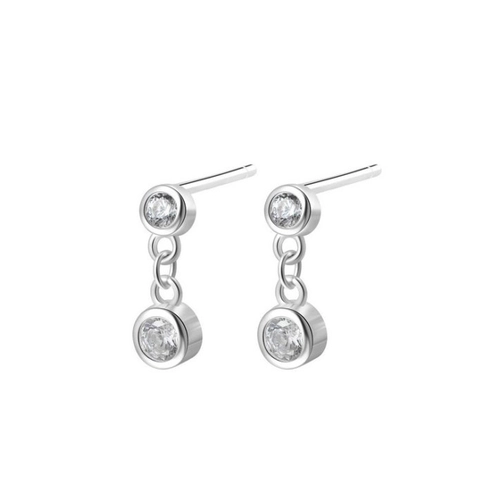 Bild von Hey Happiness Paar Ohrstecker Silber 925 Damen Zirkonia