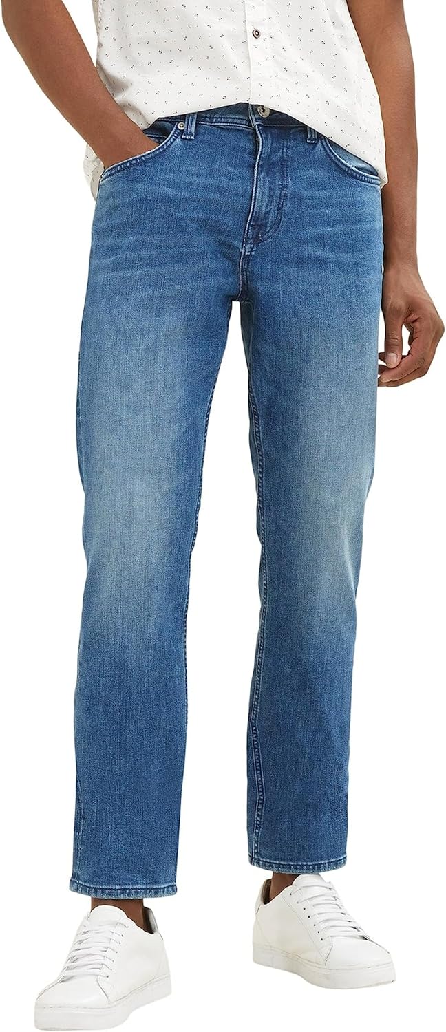 Bild von TOM TAILOR Herren 1035650 Josh Regular Slim Jeans Mit Coolmax®-Funktion, 10119 - Used Mid Stone Blue Denim, 32W / 34L EU