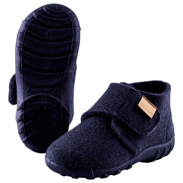 Bild von Sterntaler - Kid's Hausschuh Uni - Hüttenschuhe Gr 23 blau/schwarz