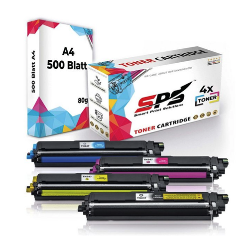 Bild von SPS Tonerkartusche Kompatibel für Brother DCP-L3550 TN-247BK TN-247C, (4er Pack + A4 Papier)