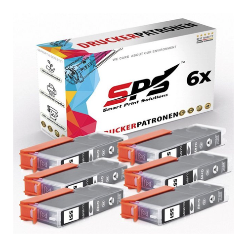Bild von SPS Kompatibel für Canon Pixma MG6350 S 6512B001 CLI-5 Nachfülltinte (6er Pack)