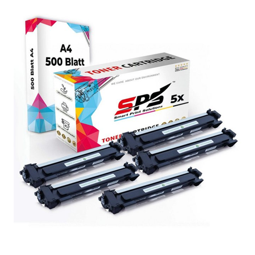 Bild von SPS Tonerkartusche Druckerpapier A4 + 5x Multipack Set für Brother MFC-1910