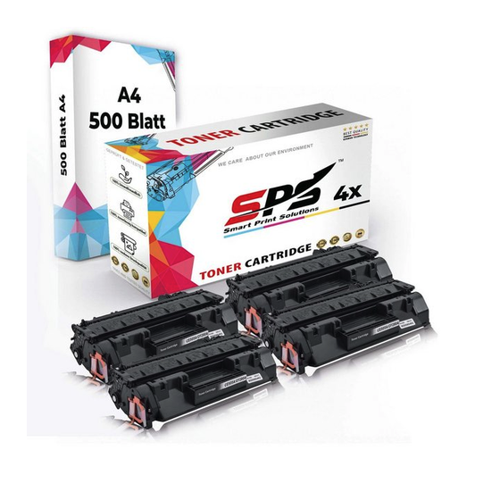 Bild von SPS Tonerkartusche Druckerpapier A4 + 4x Multipack Set Kompatibel für HP LaserJet P2056