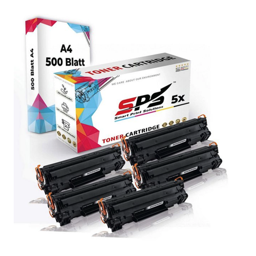 Bild von SPS Tonerkartusche Druckerpapier A4 + 5x Multipack Set Kompatibel für HP LaserJet P 1101