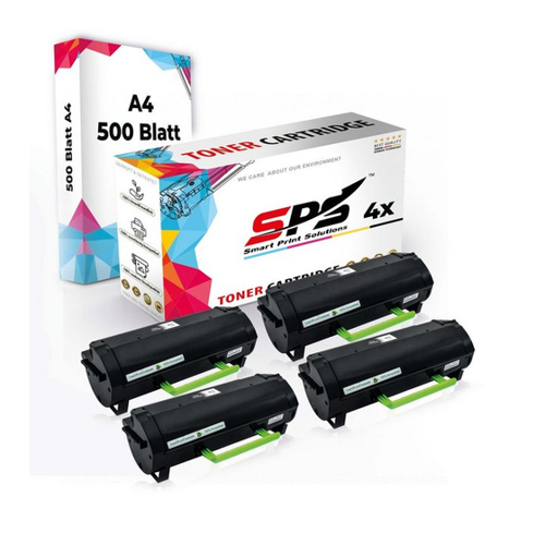 Bild von SPS Tonerkartusche und Druckerpapier A4 im Multipack für Lexmark-Drucker