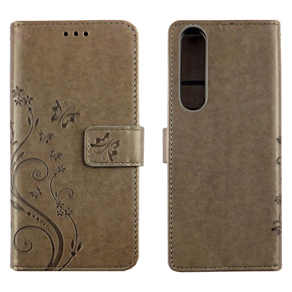 Bild von König Design Handyhülle für Sony Xperia 1 III Case Cover Schutztasche Schutzhülle Bookstyle (Sony Xperia 1 III), Smartphone Hülle, Grau