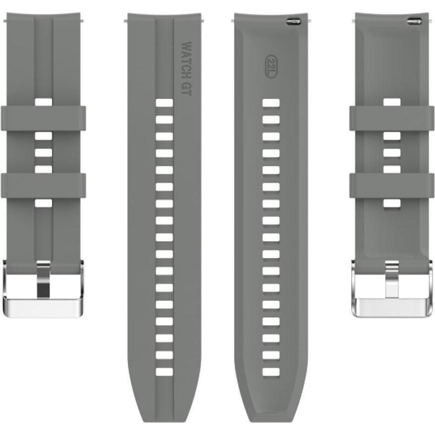 Bild von König Design Sport Ersatz Armband für Huawei Watch GT 3 46 mm Silikon Band Loop Neu (Silikon, Huawei Watch GT 3 (46 mm)), Uhrenarmband, Grau