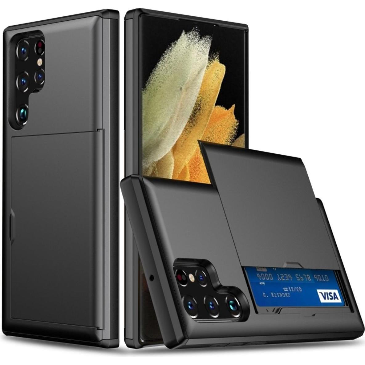 Bild von König Design Hülle Handy Schutz für Samsung Galaxy S22 Ultra 5G Case Cover Tasche Etuis Neu (Samsung Galaxy S22 Ultra), Smartphone Hülle, Schwarz