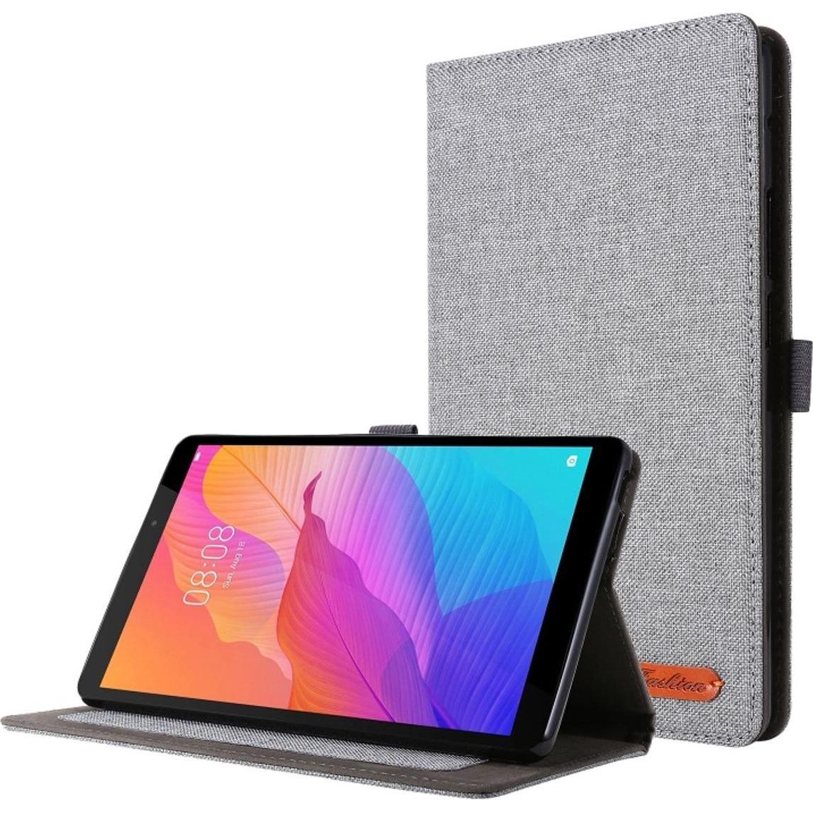 Bild von König Design Schutz Hülle für Huawei MatePad T8 Smart Cover Case Etui Tablet Tasche Bookcover (MatePad T8), Tablet Hülle, Grau