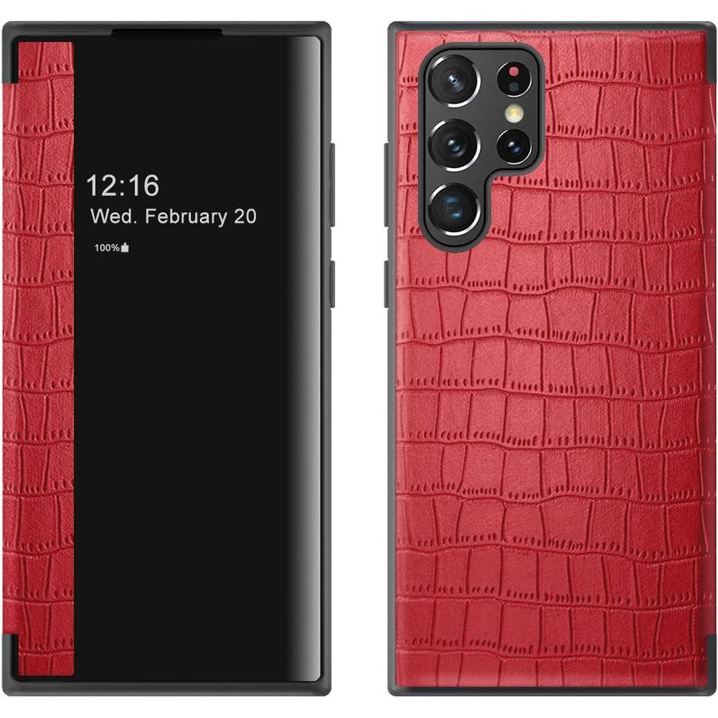 Bild von König Design Hülle Handy Schutz für Samsung Galaxy S22 Ultra 5G Case Cover Tasche Etuis Neu (Samsung Galaxy S22 Ultra), Smartphone Hülle, Rot