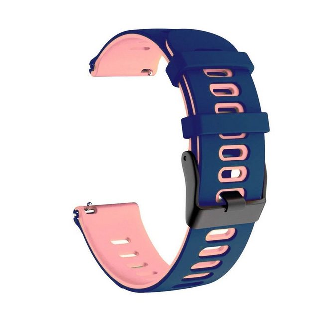 Bild von König Design Smartwatch-Armband Honor Magic Watch 2 42mm, Armband für Honor Magic Watch 2 42mm - Uhrenarmband Ersatz Armband Band Loop Dunkelblau Rosa