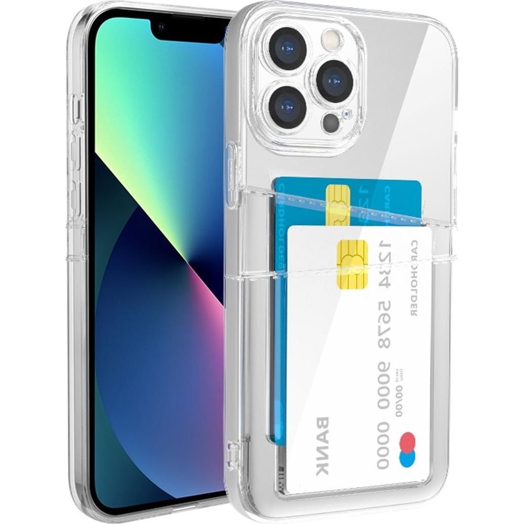 Bild von König Design Hülle Handy Schutz für Apple iPhone 12 13 14 Serie Case Cover Bumper Kartenfach (Apple iPhone 12 Pro), Smartphone Hülle, Transparent