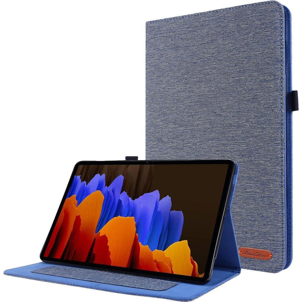Bild von König Design Schutz Tablet Hülle für Samsung Galaxy Tab S7 FE Case Cover Tasche Etuis Blau (Galaxy Tab S7 FE), Tablet Hülle, Blau
