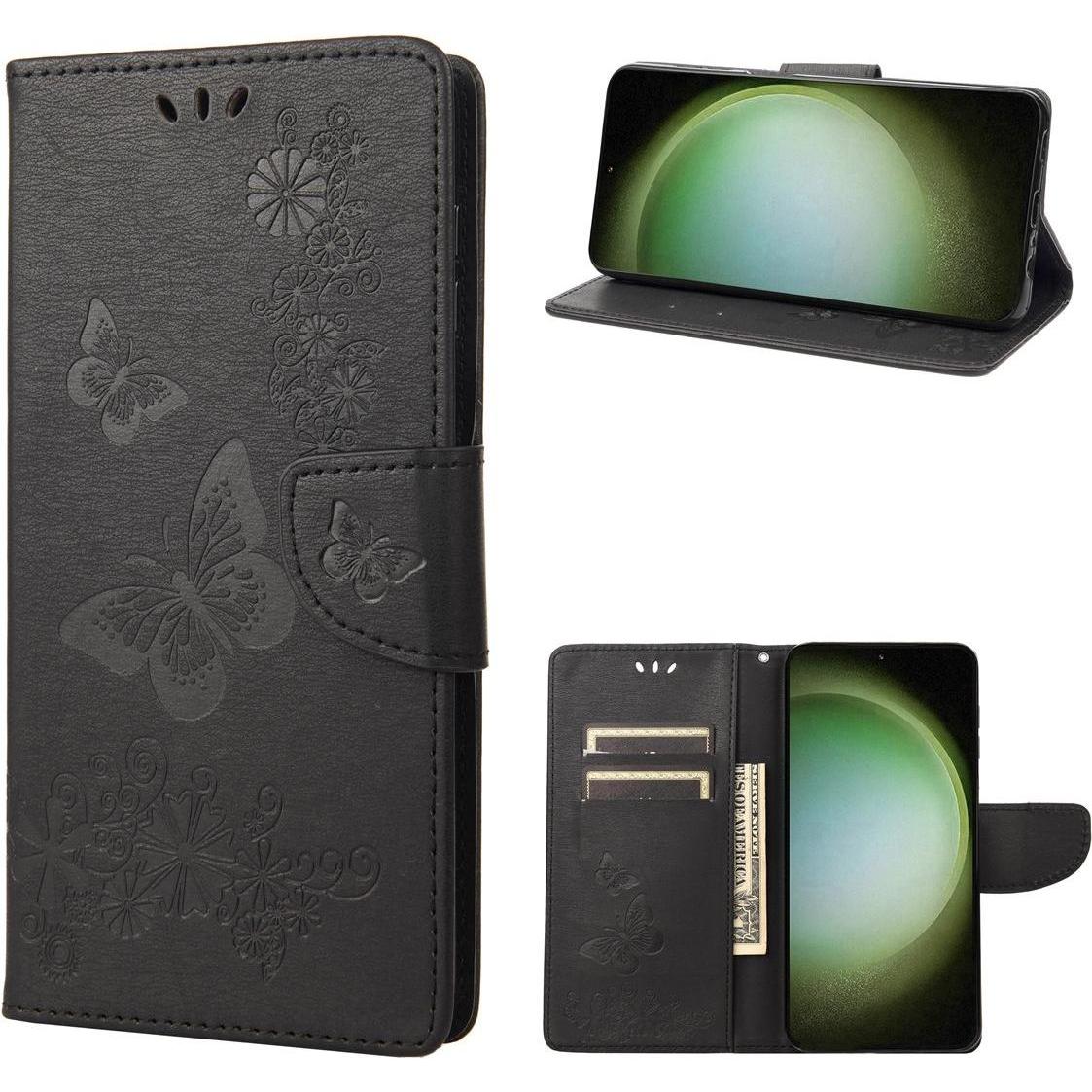 Bild von König Design Hülle Handy Schutz für Samsung Galaxy S23 Plus Ultra Case Cover Tasche Wallet (Samsung Galaxy S23 Ultra), Smartphone Hülle, Schwarz