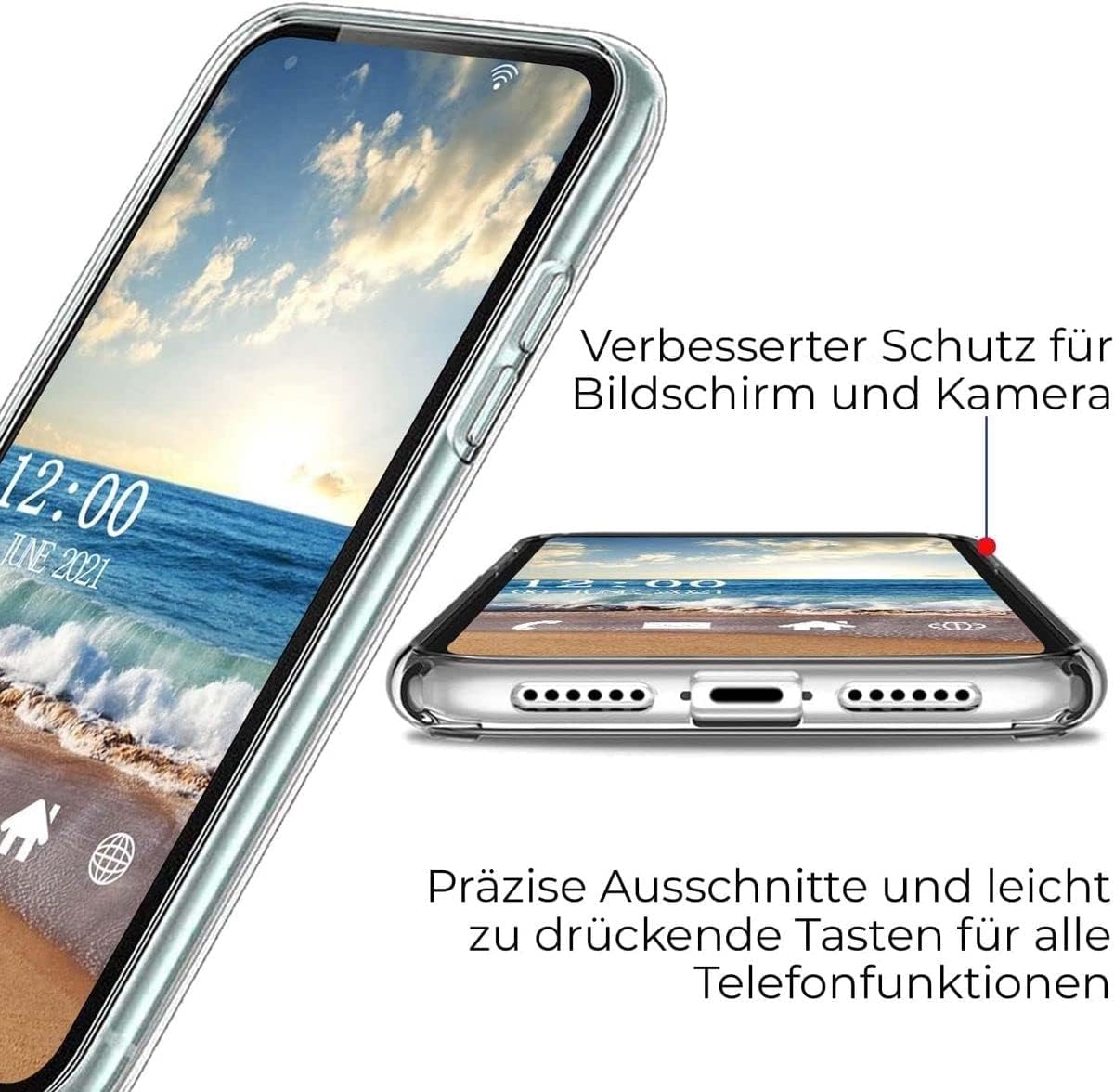 Bild von König Design Schutzhülle Kompatibel mit OnePlus Nord 2T Hülle TPU Eckenschutz Stoßfest Dünn Kratzfest Handyhülle für OnePlus Nord 2T - Löwen Baby