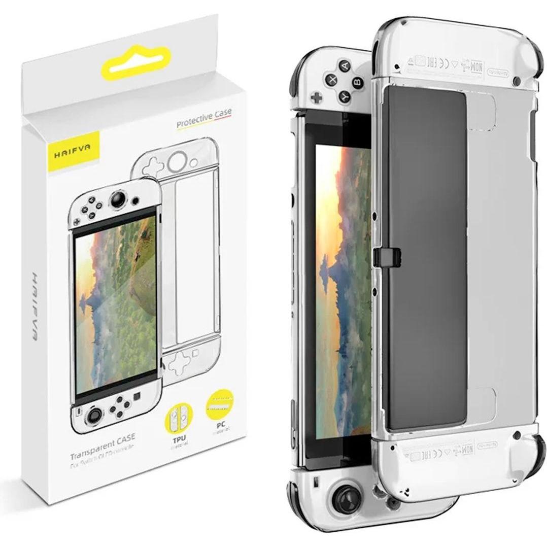 Bild von König Design Schutz Hülle für Nintendo Switch OLED Case Cover 360 Grad Etuis Transparent Neu (Switch OLED), Weiteres Gaming Zubehör, Transparent