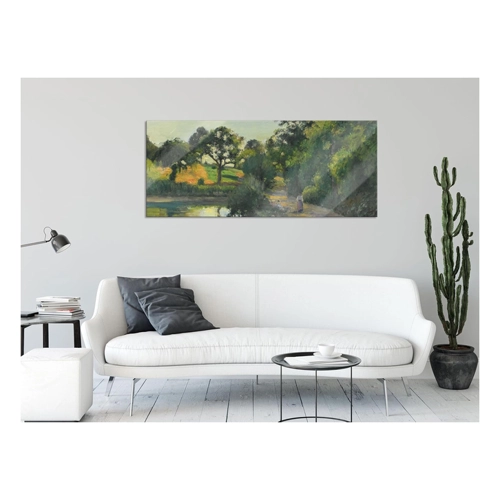Bild von Pixxprint Glasbild Panorama – Camille Pissarro