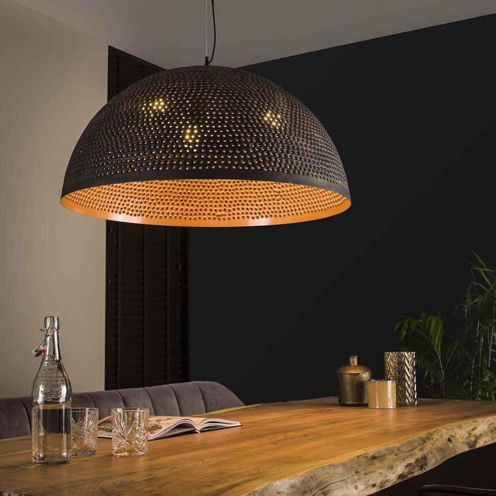 Bild von famlights Vintage Deckenlampe Jette für Esstisch/Retro Pendelleuchte/Esszimmerlampe industrial Dimmbar Hängelampe Metall Esszimmer/Deckenleuchte Pendelleuchte Hängeleuchte E27