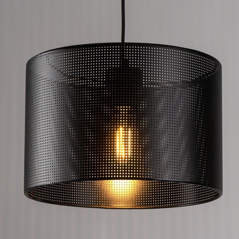 Bild von famlights | Pendelleuchte Yusei in Schwarz E27 1-flammig 300mm