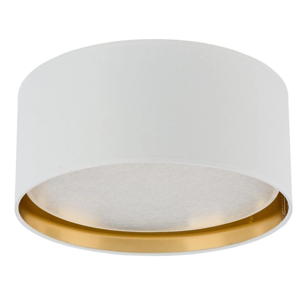 Bild von famlights | Deckenleuchte Michaela in Weiß und Gold E27 4-flammig 400mm