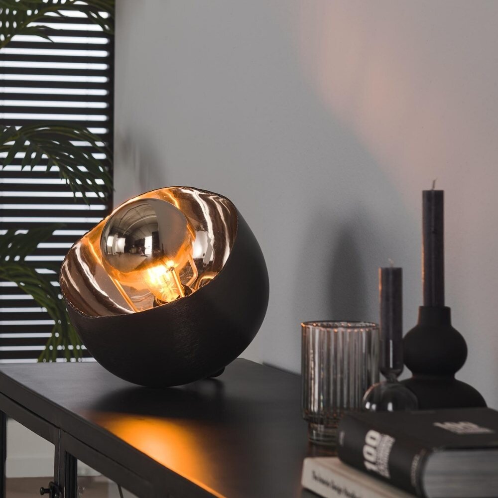 Bild von famlights | Tischleuchte Mael in Nickel-matt E27 280mm