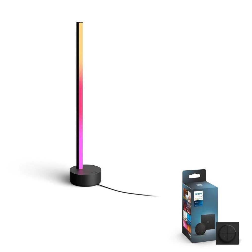 Bild von Philips Hue Bluetooth Gradient Tischleuchte Signe in Schwarz 12W 1040lm inkl. Tap Dial Schalter in Schwarz 553mm