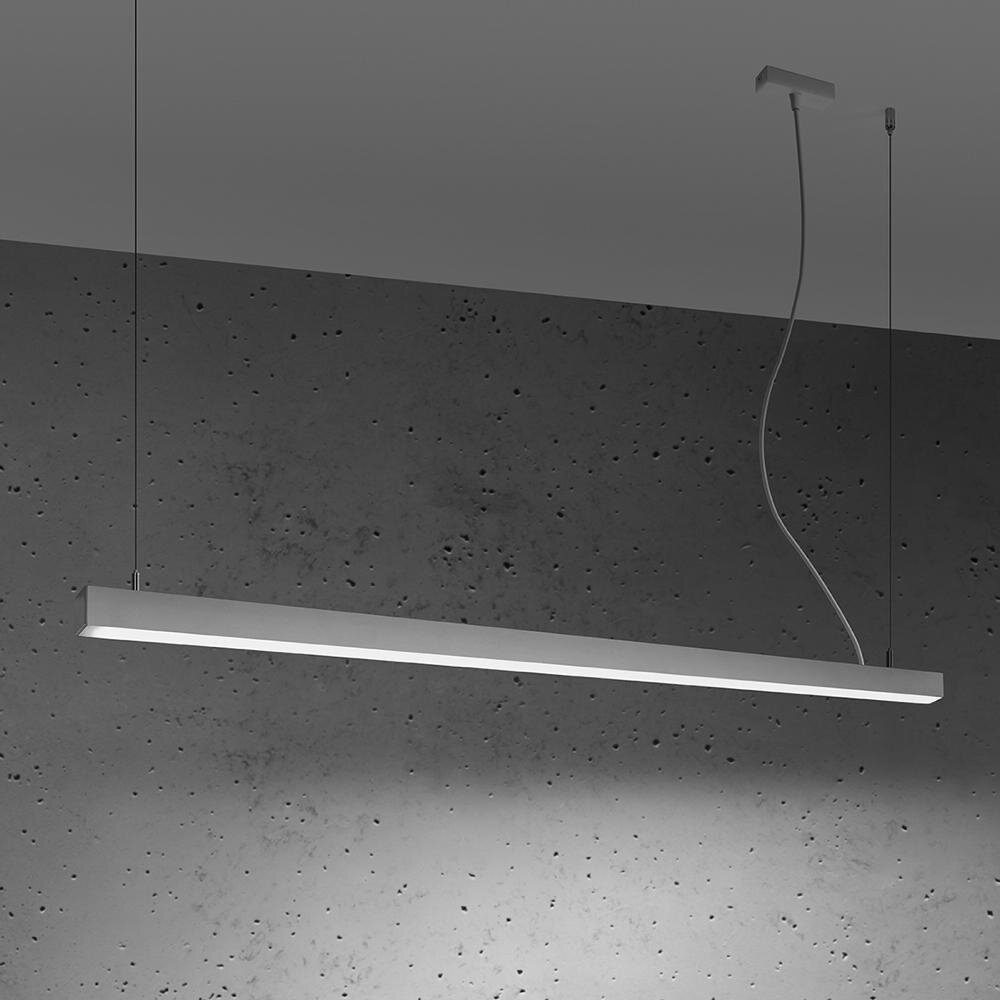 Bild von famlights LED Pendelleuchte Pinne, Farbe: Weiß, Leistung: 39 W, Ja, fest verbaut, Neutralweiß