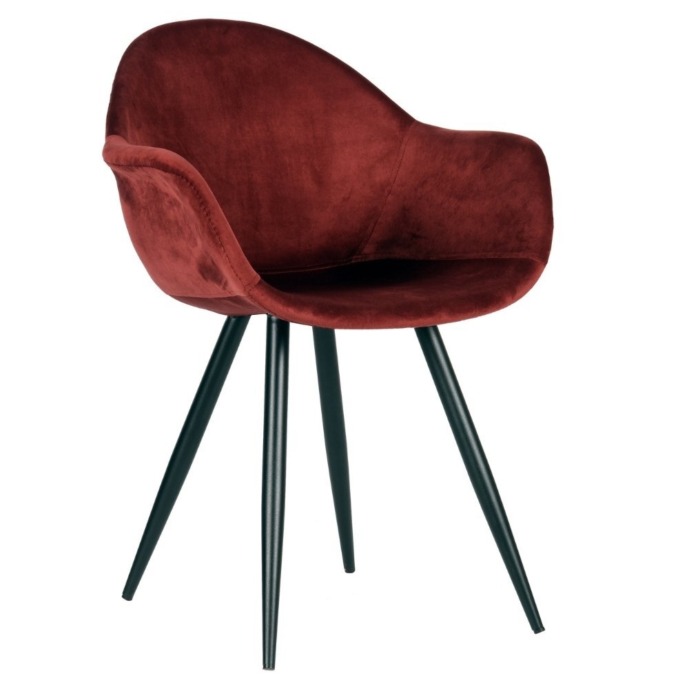 Bild von RINGO-Living Esszimmerstuhl Nilay in Bordeaux aus Samt 830x600x580mm