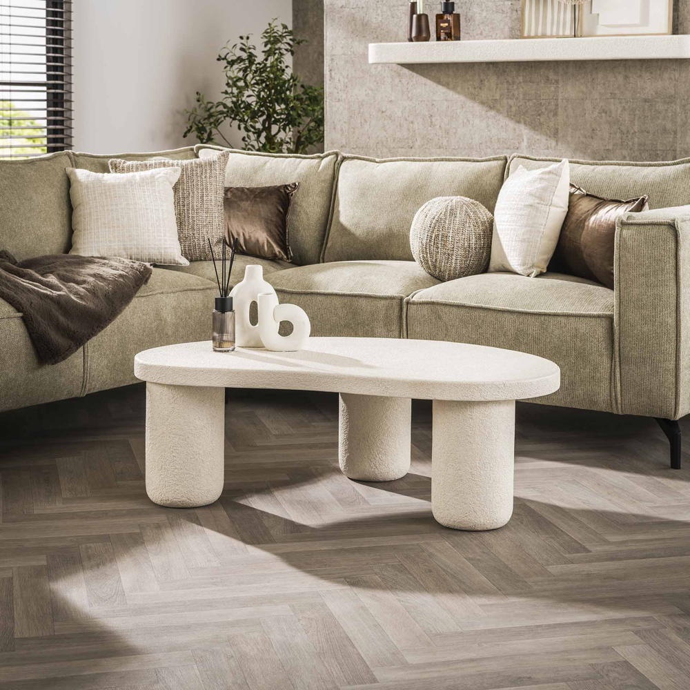 Bild von RINGO-Living Couchtisch Elin in weißer Marmor-Komposit Optik 700mm