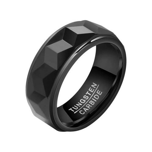 Bild von Order & Smile Schmuck Fingerring Wolfram Ring: Tungstenring schwarz