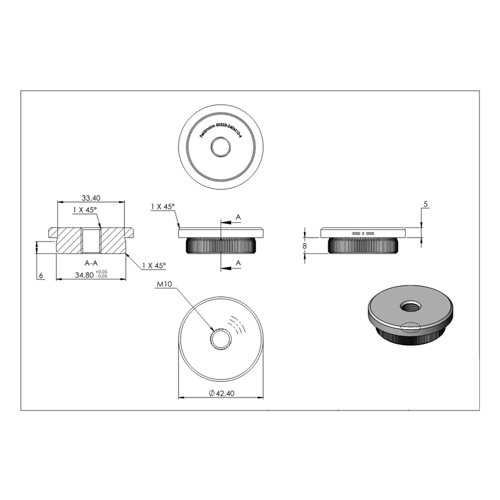 Bild von Fenau Brüstungsgeländer Stopfen für Rohr 42,4 x 4,0mm - Ein umfassender Produkt-Check