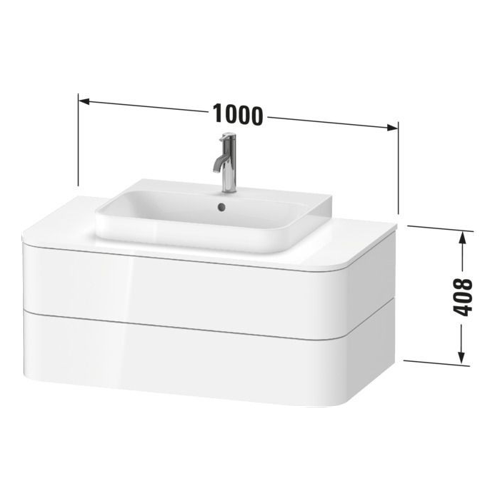 Bild von Duravit Happy D.2 Plus Konsolenwaschtischunterbau – Eleganz für Ihr Badezimmer
