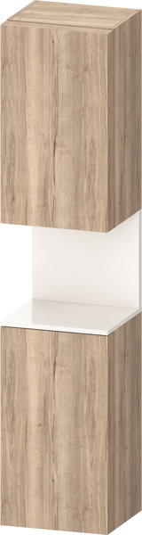 Bild von Duravit Qatego Hochschrank, Türanschlag links, 400x360x1760mm, Nische Weiß Hochglanz, QA1346L22, Farbe: Eiche Marmoriert/mit Nischenbeleuchtung