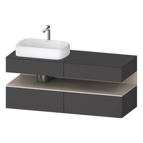 Bild von Duravit Qatego Konsolenwaschtischunterbau – Wandhängend in Graphit Matt