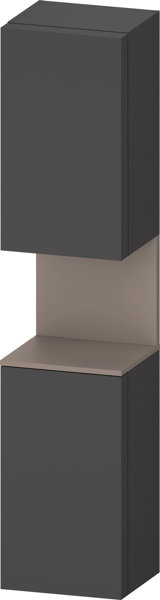 Bild von Duravit Qatego Hochschrank, Türanschlag links, 400x360x1760mm, Nische Basalt Matt, QA1346L43, Farbe: Graphit matt