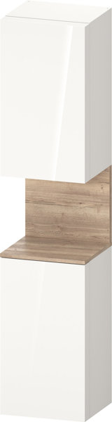 Bild von Duravit Qatego Hochschrank, Türanschlag links, 400x360x1760mm, Nische Eiche Mamoriert, QA1346L55, Farbe: Weiß Hochglanz