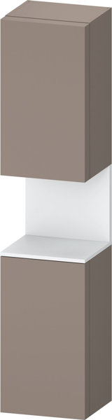 Bild von Duravit Qatego Hochschrank, Türanschlag rechts, 400x360x1760mm, Nische Weiß Matt, QA1346R18, Farbe: Basalt Matt