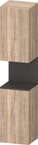 Bild von Duravit Qatego Hochschrank, Türanschlag rechts, 400x360x1760mm, Nische Graphit Matt, QA1346R49, Farbe: Eiche Marmoriert